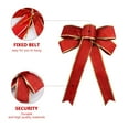 thumbnail image 2 of 10pcs Glitter Christmas Bows with 3 Sizes Christmas Tree Decorations Ribbon Bows with Glitter Powder  Wreath Garland, 2 of 5