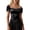 1—Black, variant on Women’s off Shoulder Corset Tops Satin Strapless Short Sleeve Bustier Crop Top Summer Bodycon Slim Fit Waisted Asymmetrical Fashion T-Shirt for Night out Party Wear 1—Pink M