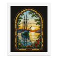 thumbnail image 5 of Paint by Numbers Kit for Adults, Stained Glass Ship Sunset Scene Paint by Numbers, Easy Paint by Numbers Kit for Adults Beginner, DIY Adult Paint by Number Kits on Canvas, 12x16in Home Decor, 5 of 7