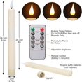 thumbnail image 4 of shiyou-Wall Candle Holder Sconces with Flameless Candles Battery Operated and Remote Control, Home Decor Wall Sconces Set of Two, Cordless Taper Flickering 3D Candle Sticks Holder Decor (Gold), 4 of 4
