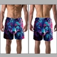 thumbnail image 3 of luoweisi Men's Beach Shorts Quick Dry Swim Trunks with Mesh Lining Wolf M, 3 of 5