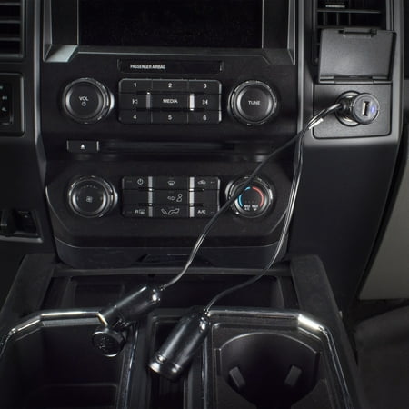 EverStart Plus 12 Volt 2.4 Amp Dash Mount Dual USB Charger, Black, One Piece