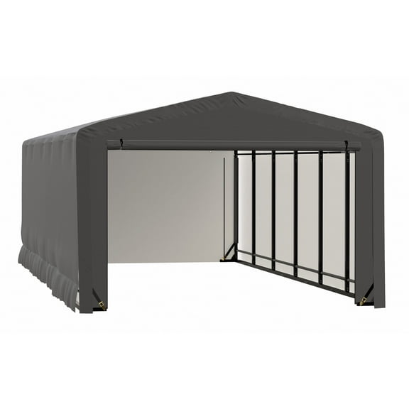 Sheltertube Wind And Snow-Load Rated Garage, 12X23X8 Grey