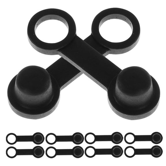 OUNONA WORGEOUS 15 Pcs Brake Bleeder Screw Caps Grease Rubber Fitting Black Color