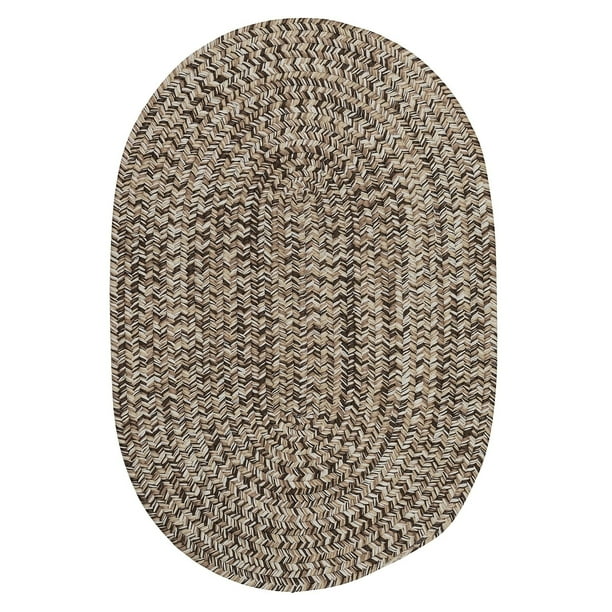 Colonial Mills Farmstand Rustic Braided Tweed Oval Area Rug Natural 2