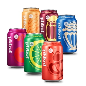 Poppi Prebiotic Soda Variety Pack, 12 fl oz Cans, 12 Pack