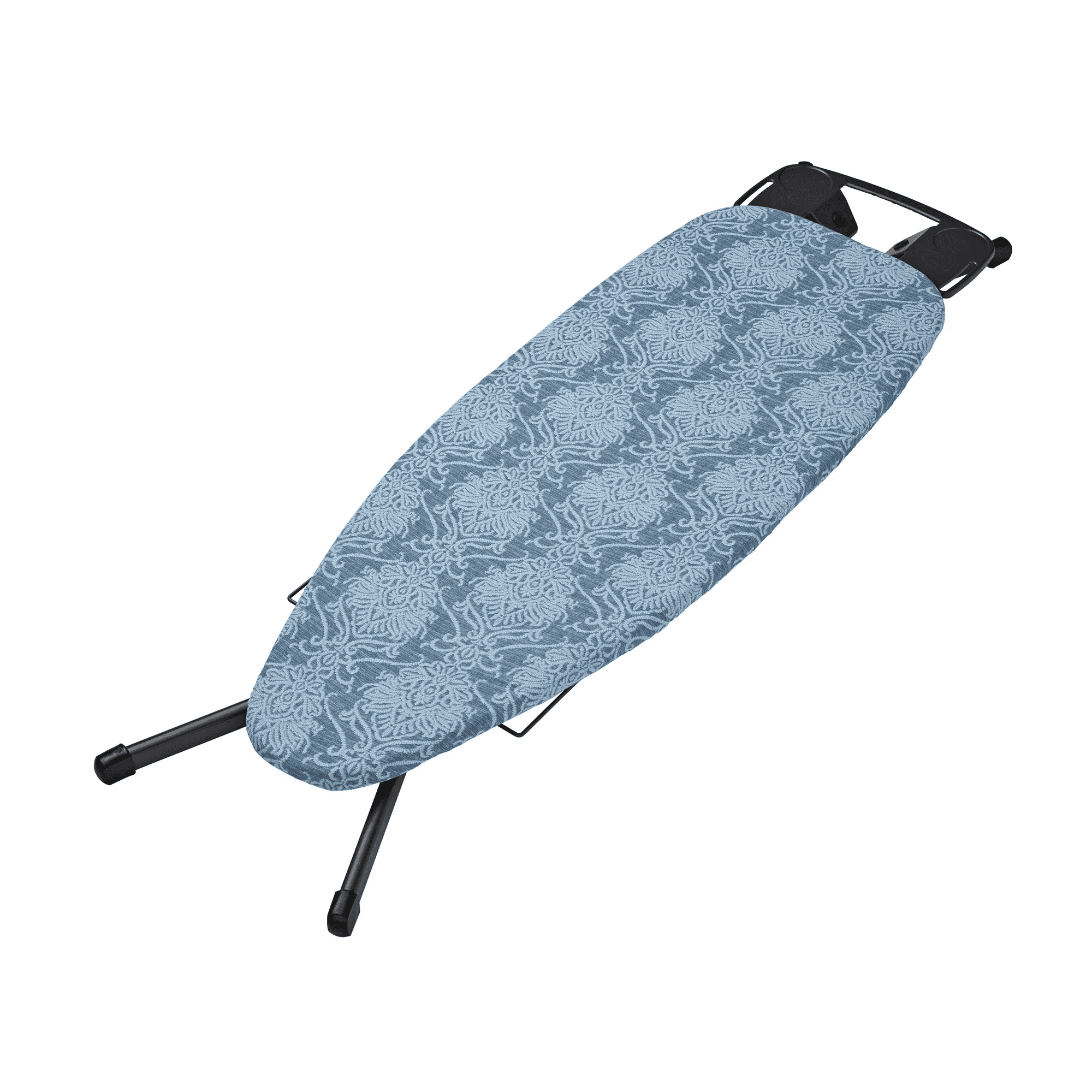Better Homes & Gardens Ironing Board Cover-18x54, Cotton,Recycled Polyester Felt Padded, Reversible,Scorch Resistant, MulticolorDamask Blue/Gray Patern to Solid Blue,Cover Only-Boards Sold Separately