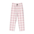 thumbnail image 4 of Balery Pink Checkboard print Men's Pajama Pants,Ultra Lightweight Pjs,Lounge Pant-XX-Large, 4 of 9