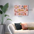 thumbnail image 2 of Gukieu Retro 70s Hippie Print Horizontal Canvas Decorative Painting 12x16 Inch Shrinkage Resistant Frame Hanging Home Wall Art Decor, 2 of 6