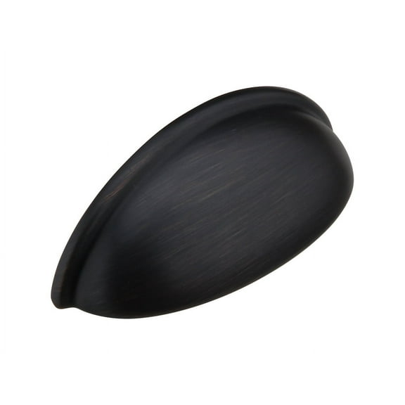 Silverline 10 Pack Cabinet Bin Cup Drawer Cup Pulls, 3"(76mm) Inch Hole Centers Kitchen Hardware Handles, Oil-Rubbed Bronze