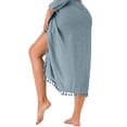 thumbnail image 4 of Sarong Cover Up Womens Beach Cover Up Bikini Bathing Suit Swimsuit Swimwear Coverup Sarong Pareo Wraps for Women Sky Blue One Size, 4 of 5