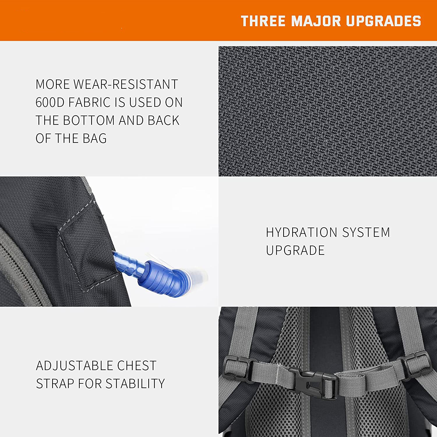 Foldable Backpack 30L,Lightweight Backpacks Waterproof Hiking Backpack Packable Backpack for Women Men Outdoor Hiking(Navy blue) - image 5 of 7