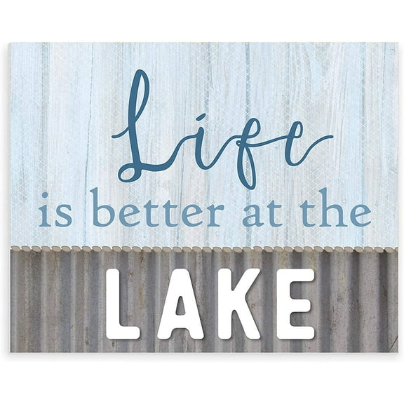 Life Is Better At The Lake Wood Wall Sign 12x15