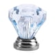 thumbnail image 3 of Daboolka Perilla acrílica con forma de diamante para gabinete de cocina, dormitorio, cajón, muebles, tirador, 25 mm, azul, 3 of 7