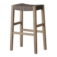 thumbnail image 2 of Maven Lane Emerson Bar Stool, Weathered Grey with Ronan Stone Vegan Leather, Set of 4, 2 of 7