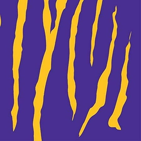 LSU Tiger Stripe Purple Gold School Spirit College Sports Party Beverage Napkins