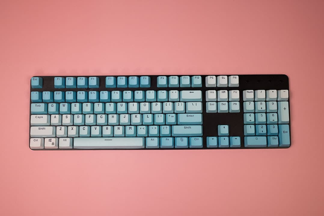 OEM Blue Frost PBT Translucent Keycaps
