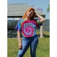 thumbnail image 2 of Elite Varsity Slogan Tie Dye Spiral Women -Image by Shutterstock, Female XX-Large, 2 of 4