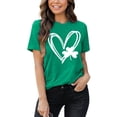 thumbnail image 4 of St. Patrick's Day Shirts for Women Shamrock Heart Graphic Tees St Patty's Lucky T-Shirt Irish Tops, 4 of 7