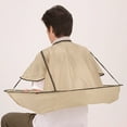thumbnail image 4 of BRIGHTFUFU Capa de corte de pelo plegable para adultos, uso doméstico, capas de corte de pelo, ropa, accesorio de peinado para salón, peluquero, hogar, Beige, 4 of 8