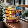 thumbnail image 5 of 3D Painted Book Mug for Hot or Cold Brews, Unique Design Library Coffee Mug, Book Club Gifts for Women, Reading Bookish Items Bookworm Librarian Lovers for Readers Writer, 5 of 10