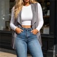 thumbnail image 6 of IUYRTFE Women's Western Fringe Sleeveless Vest Open Front Suede Cardigan with Long Fringe Trim, 6 of 9