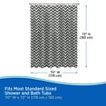 thumbnail image 3 of Kenney Medium Weight Decorative PEVA Shower Curtain Liner, 70" W x 72" H, Step Up Chevron, 3 of 5