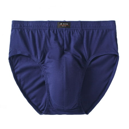 

HEVIRGO Men Panties Solid Color U Convex Stretch Low Waist Close Fit Plus Size Underwear Shorts Underpants Briefs Men Clothing