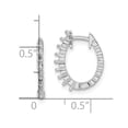 thumbnail image 3 of 14k White Diamond Hinged Hoop Earring Mountings, 3 of 3