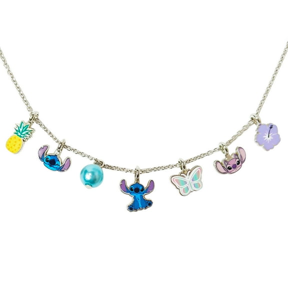 Disney Girl's Stitch Charm Necklace
