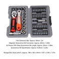 thumbnail image 6 of Yajisi 48‑Piece Ratcheting Screwdriver Set 1/4" CRV Steel, 72‑Tooth Ratchet, Cross & Slot Bits, Durable Home & Auto Repair Tool Kit, 6 of 8