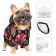 thumbnail image 3 of Balery Colorful Floral Embroidery Mexican Sudadera con Capucha para Perros Pequeños – Ropa para Mascotas, Disfraz para Perros y Gatos, Ideal para Fiestas y Cosplay-Large, 3 of 7