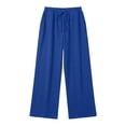 thumbnail image 6 of Jsaierl Womens Sweatpants Wide Leg Baggy Elastic Waist Trousers Travel Drawstring Comfy Jogger Pants with Pockets, 6 of 9
