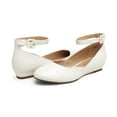 Dream Pairs Women's Fashion Comfort Revona Low Wedge Ankle Strap Flats