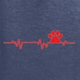 thumbnail image 2 of Dog Heartbeat | Paw Print EKG Lifeline | Veterinarian Vet Tech Dog Lover Unisex Hoodie Sweatshirt, Vintage Heather Navy, Large, 2 of 5