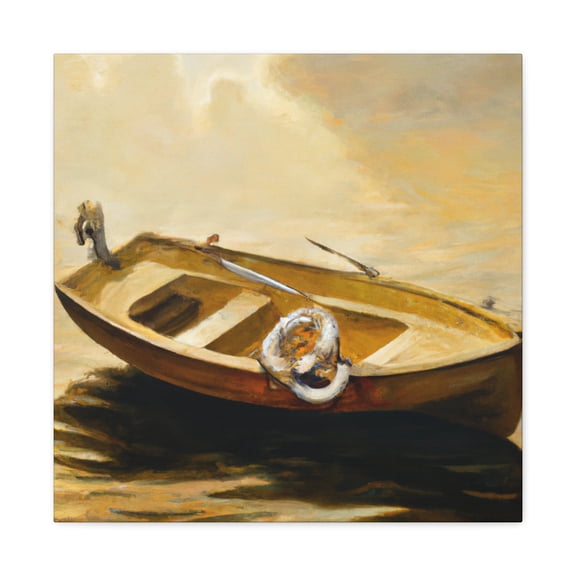 Dinghy on Baroque Waves - Canvas
