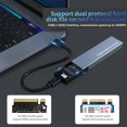 thumbnail image 1 of Caja Ssd M.2 Carcasa M.2 NVME PCIE SATA M/B Key SSD USB tipo C (cable USB-C a USB-A), 1 of 9