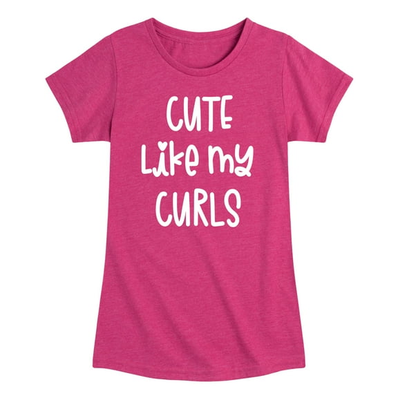 Instant Message - Cute Like My Curls - Girls Toddler And Youth Short Sleeve T-Shirt