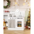 thumbnail image 2 of Arlopu Kids Pretend Kitchen Playset with Sink, Faucet, 6pcs Cookwares & Clock, Toy Kitchen Gift for Boys Girls, 2 of 7