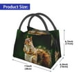 thumbnail image 2 of Yiaed Squirrels Eating Peanuts On The Tree Print Lunch box lunch bag Portable Insulated Lunch Box for Women Men Cooler Tote Bag with Front Pocket for Work Picnic Travel, 2 of 6