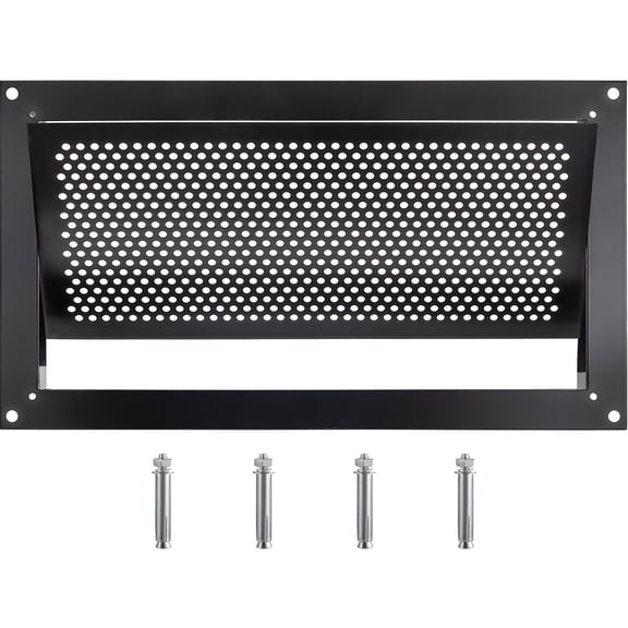 HCY Flood Vent, 8" Height x 16" Width x 2" Depth Foundation Flood Vent, to Reduce Foundation Damage and Flood Risk, Black, Wall Mounted, for Crawl Spaces,Garages & Full Height Enclosures