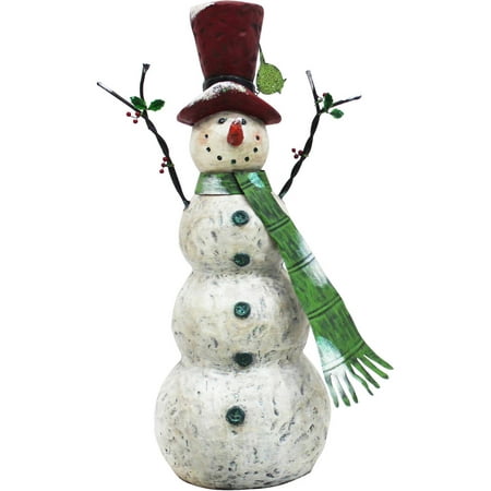 30 Inch Chistmas Tall Snowman With Green Scarf - Walmart.com