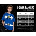 thumbnail image 2 of Power Rangers Mighty Morphin Black Boys Youth Armor Costume T-Shirt, 2 of 2