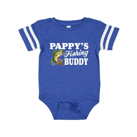 

Inktastic Pappy s Fishing Buddy with White Text Boys Baby Bodysuit