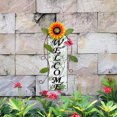 thumbnail image 4 of Bienvenida Arte De Metal Girasol Letrero De Bienvenida Decoraciones De Cercas Colgantes De Hierro Forjado Para El Porche De La Puerta Delantera Yuarrent HA040728-02, 4 of 6
