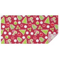 Red Christmas Decoration Pattern Rectangle Tablecloth 60"x120",Waterproof Polyester Rectangle Table Cloth, Wipeable Spillproof Polyester Tablecloth for Dining, Camping, Indoor and Outdoor