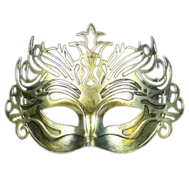 Máscara de ojo de media cara, disfraces decorativos de baile de graduación, accesorios de fiesta, decoraciones para actuación de Halloween Ropa, zapatos y accesorios Miscelánea oro antiguo Minnieouse AP010202-01B