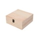 thumbnail image 3 of Caja de almacenamiento de madera organizadora con cierre frontal rústico, caja sin terminar, recuerdo portátil madera 23x23x10cm, 3 of 9