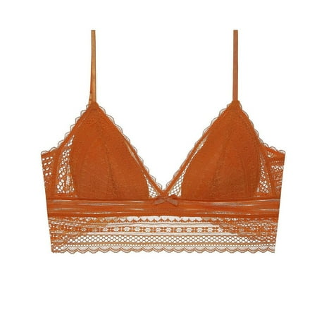 

YDKZYMD Women S Wireless Bralette Floral Lace Sheer Crop Top Longline Comfort Breathable V Neck Bra Padded Bralette