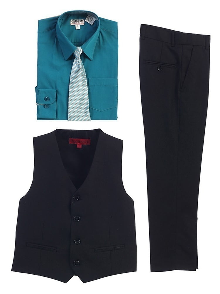 teal and black outfit